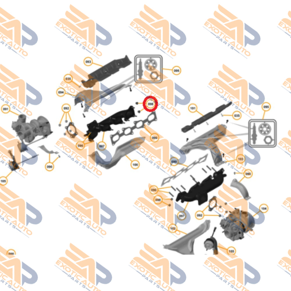 McLaren, Exhaust Manifold Nut Set