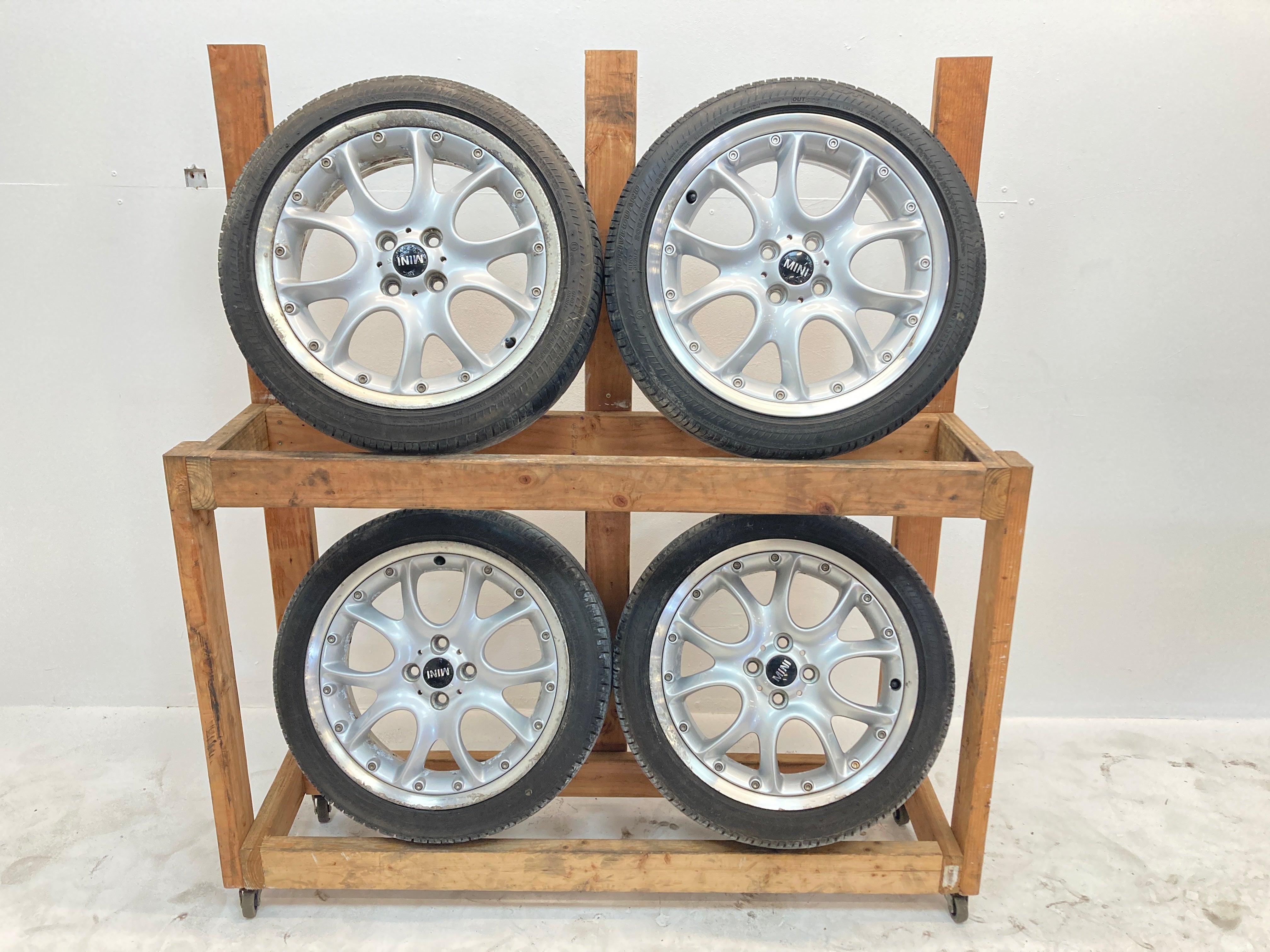 Mini Cooper, Mini Cooper 2-Piece Web Spoke Wheels R98 36116767750 02-15 346