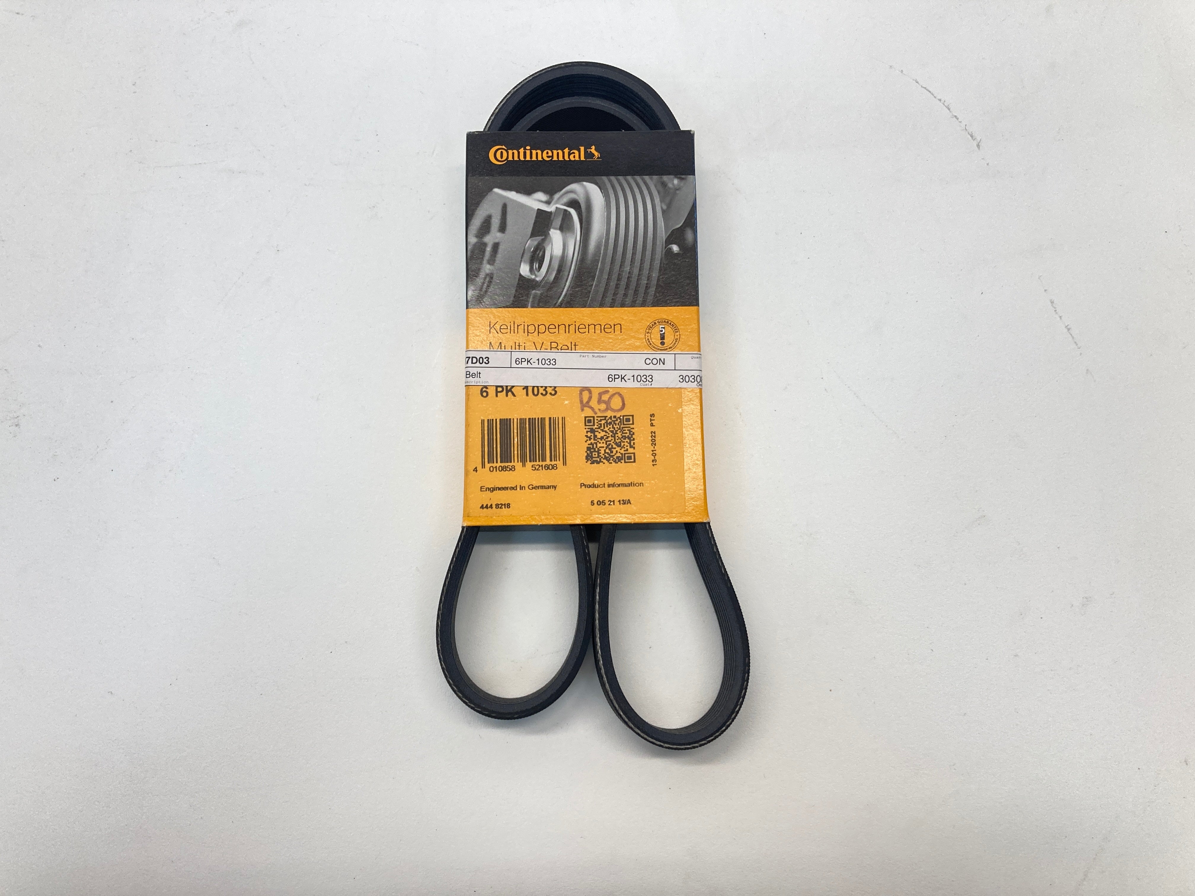 Continental, Mini Cooper Accessory Drive Belt 6PK-1033 Continental 02-08 R50 R52